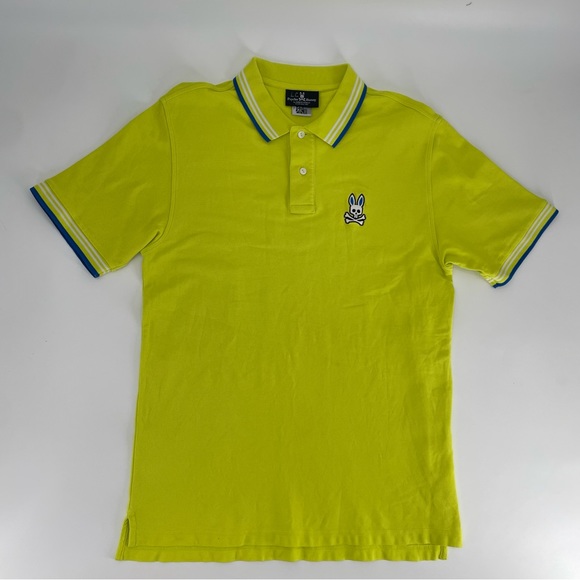 Lot of 2 Psycho Bunny Mens Size 3 XS Polos Pink/Yello  Short Sleeve Shirt - Picture 5 of 9